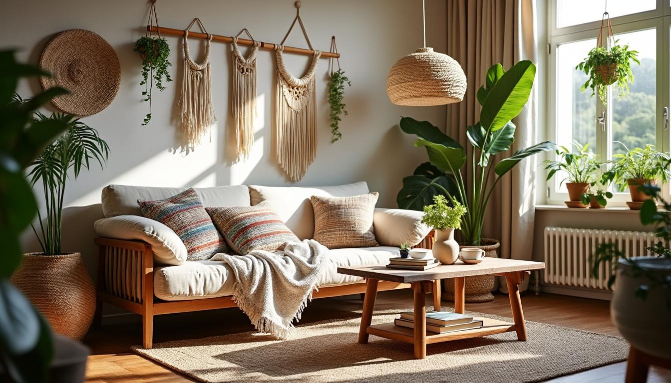 Illustration: Les éléments incontournables pour adopter une décoration de style bohème chez soi