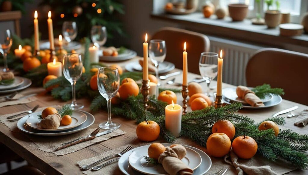 Décoration de table de Noël à faire soi-même : idées DIY festives