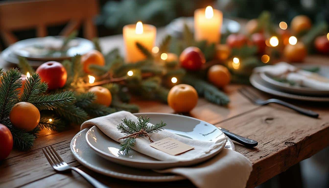 Décoration de table de Noël à faire soi-même : idées DIY festives