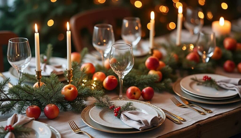 Décoration de Noël pour la table : idées et conseils festifs