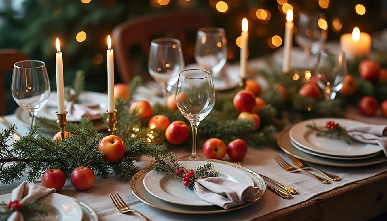 Décoration de Noël pour la table : idées et conseils festifs