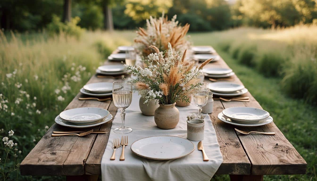 Décoration de table de mariage champêtre : idées et conseils pour une ambiance naturelle