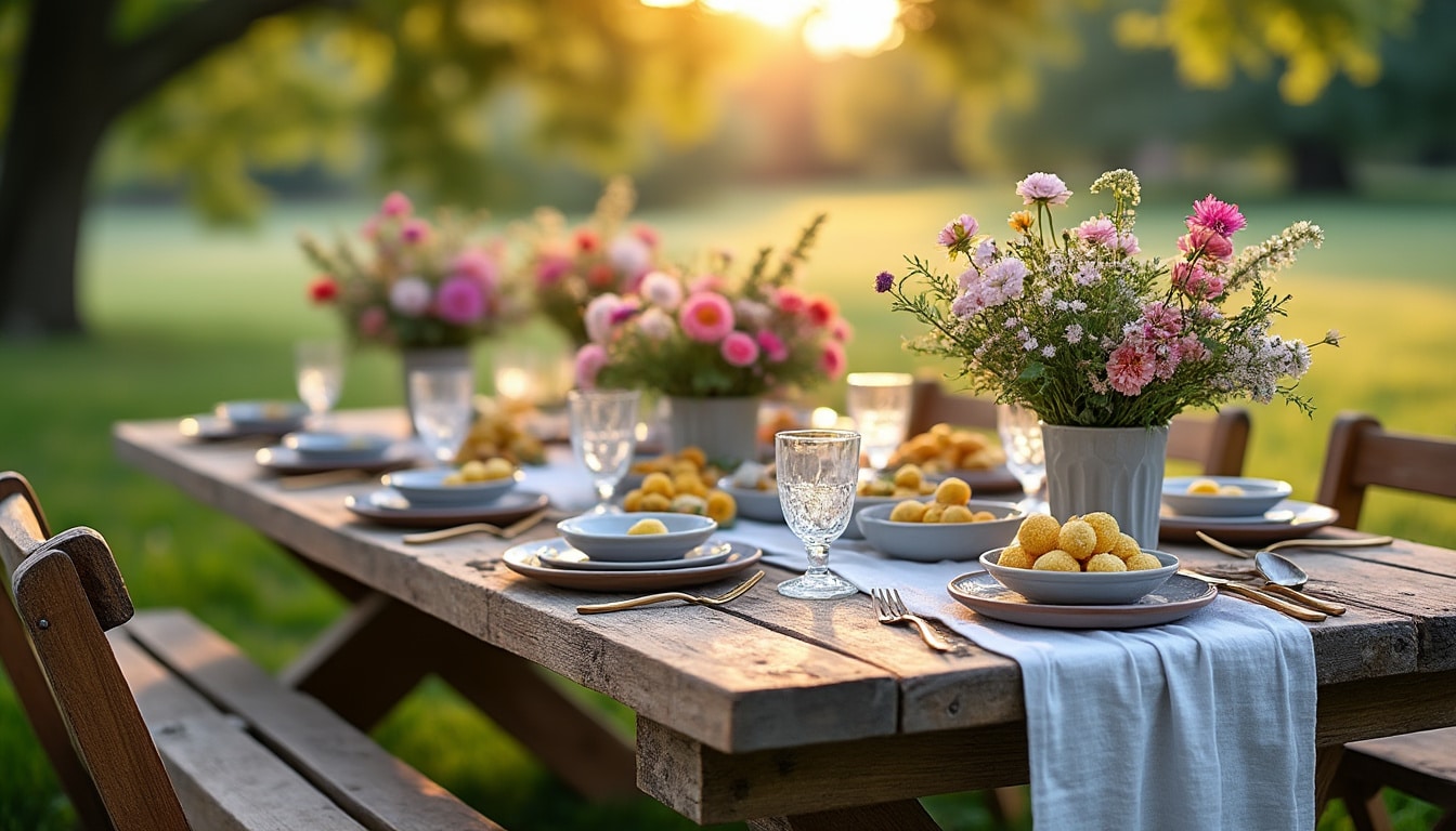 Décoration de table au thème champêtre : idées et conseils inspirants