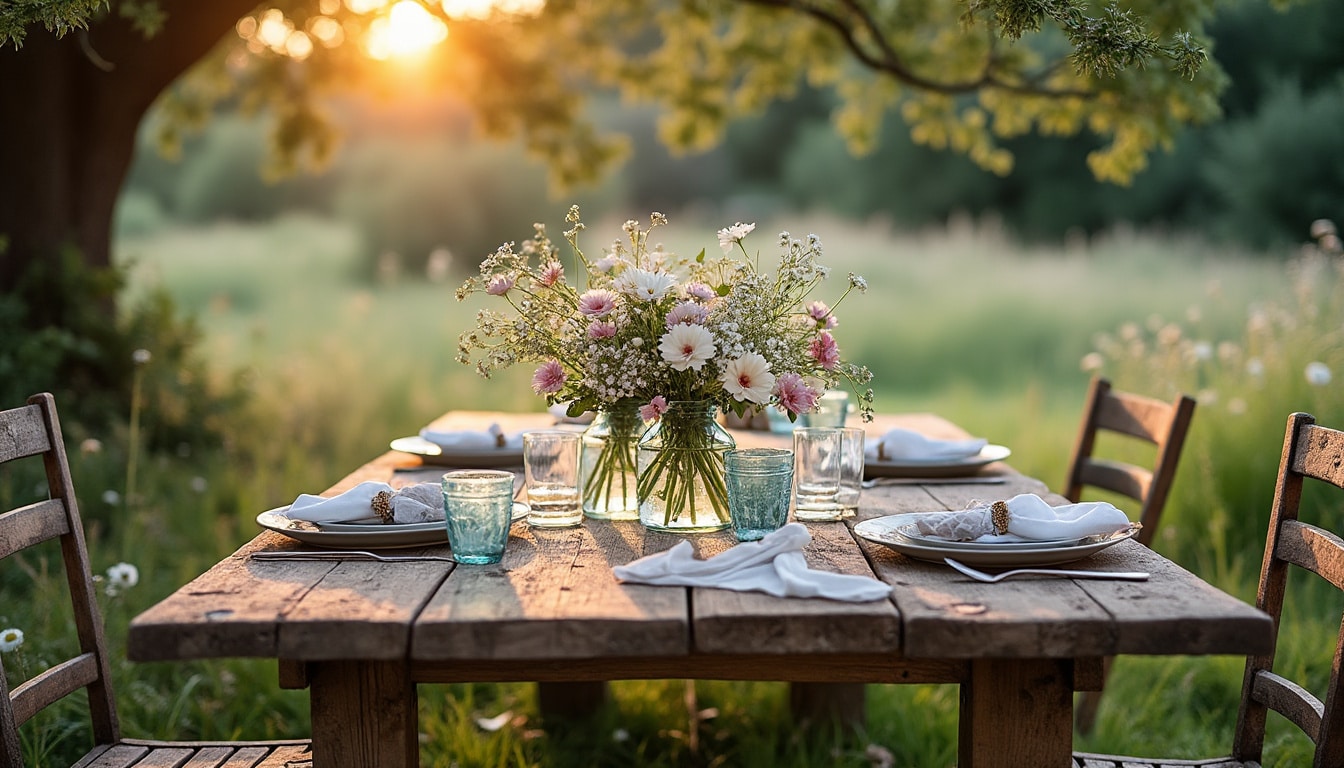 Décoration de table champêtre pour mariage : idées et conseils pour une ambiance naturelle