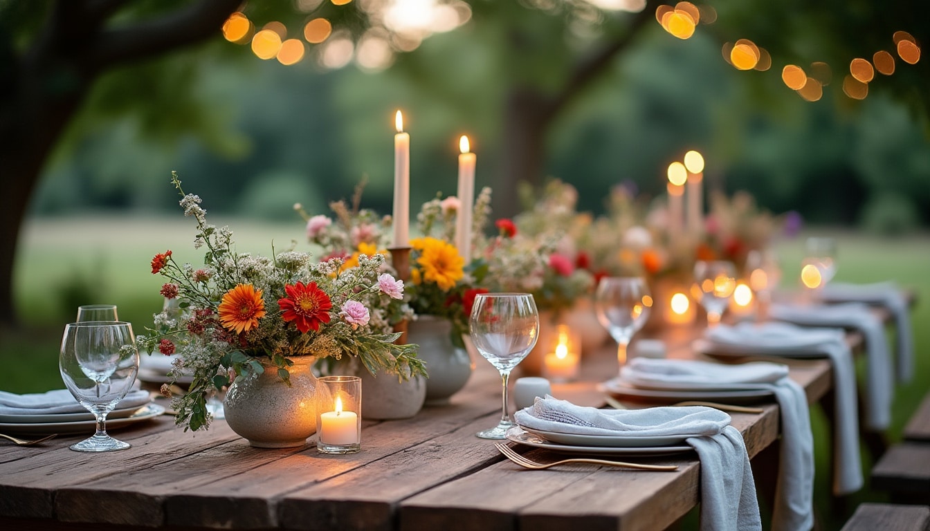 Décoration de table pour mariage champêtre : idées et conseils uniques