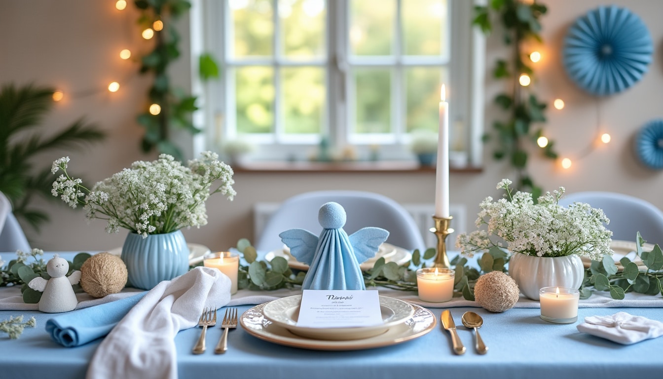 Illustration: Comprendre l’importance de la décoration de table pour un baptême de garçon