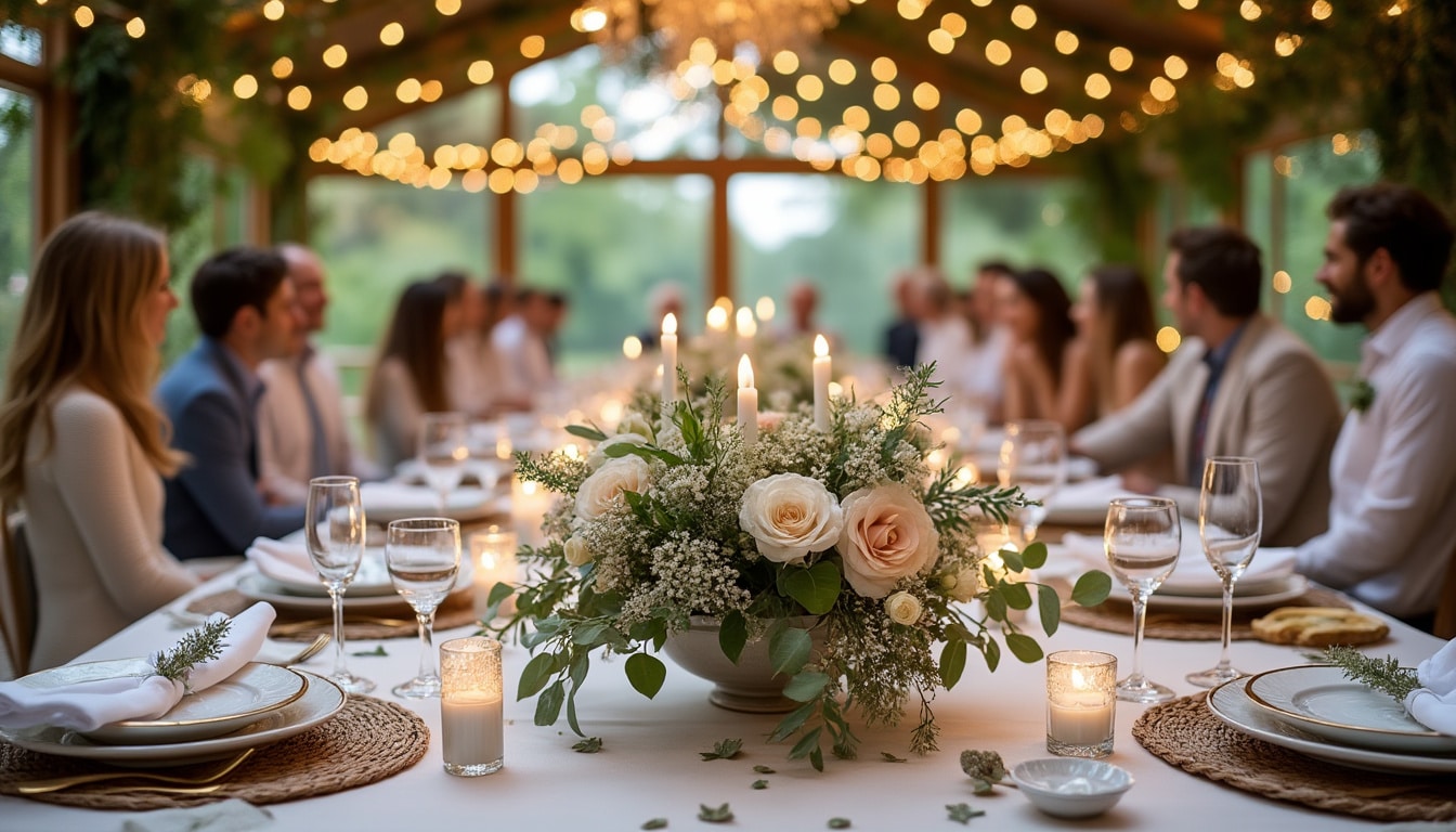 Illustration: Pourquoi la décoration de table de mariage avec des fleurs change tout l’ambiance ?