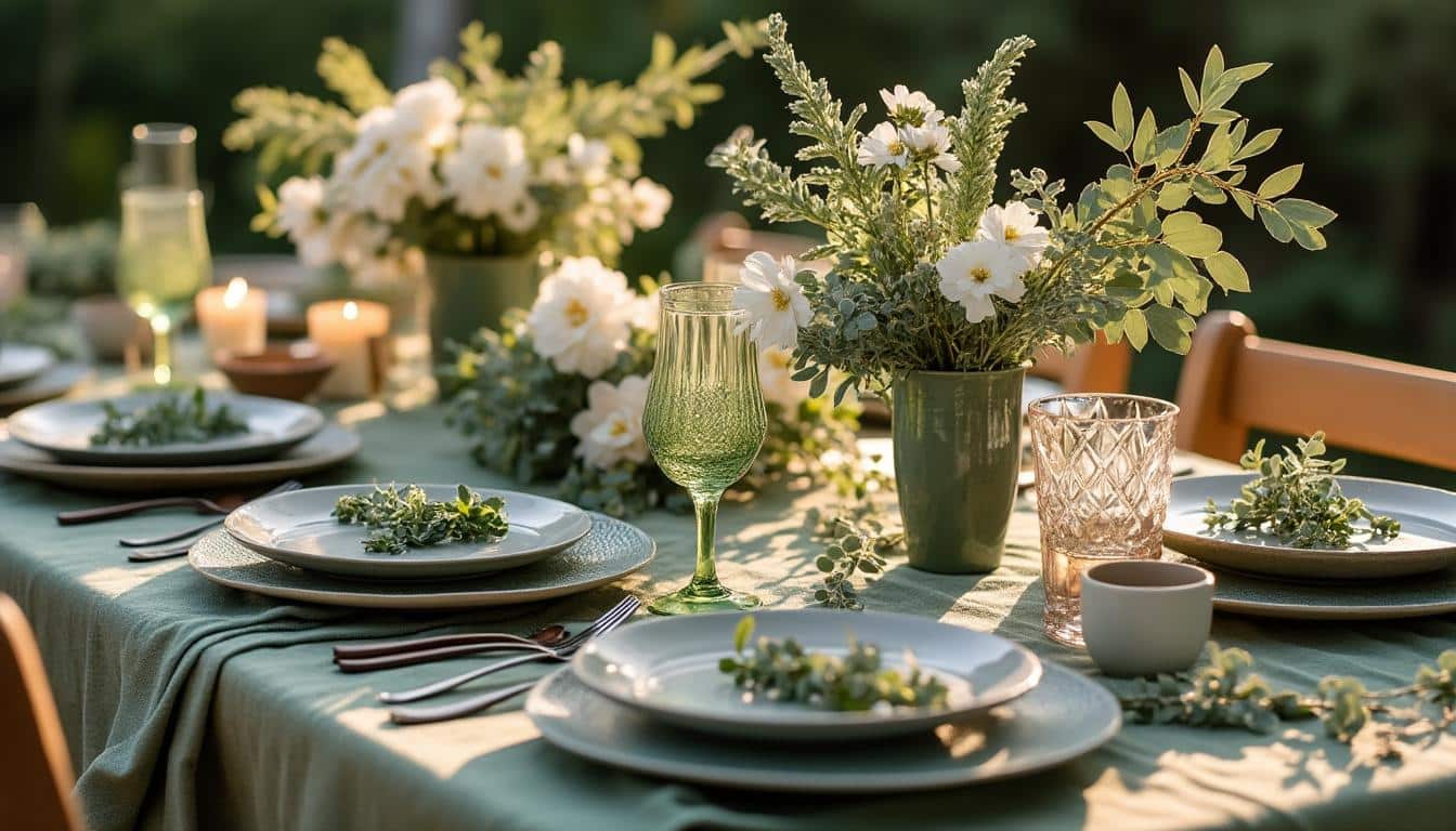 Illustration: Les meilleurs atouts d’une décoration de table vert sauge pour vos événements