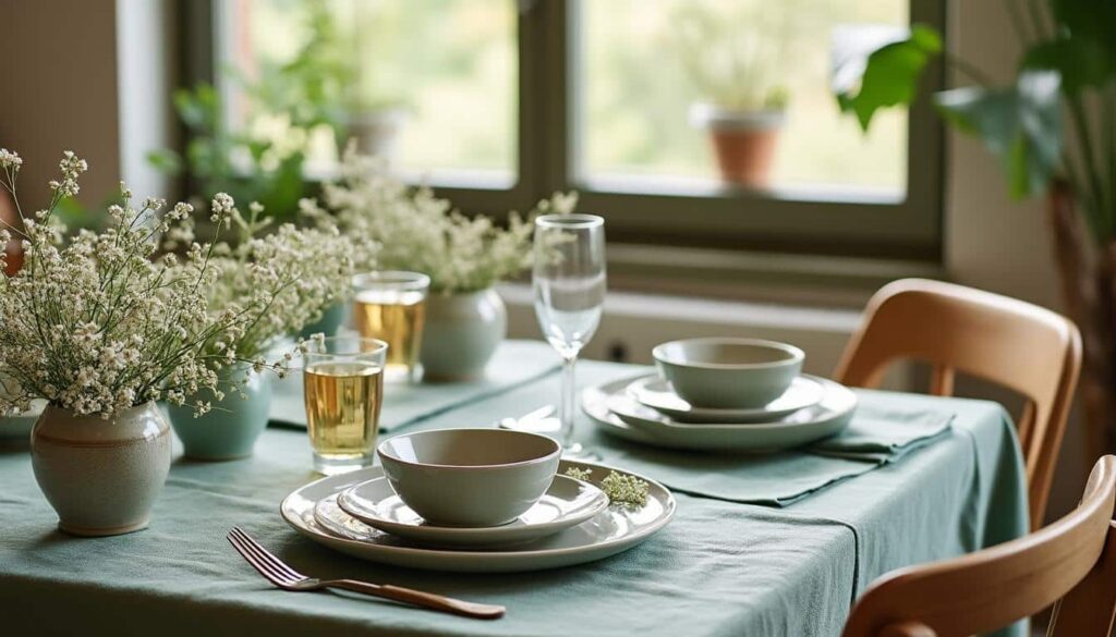 Décoration de table vert sauge : idées et conseils tendance 2024