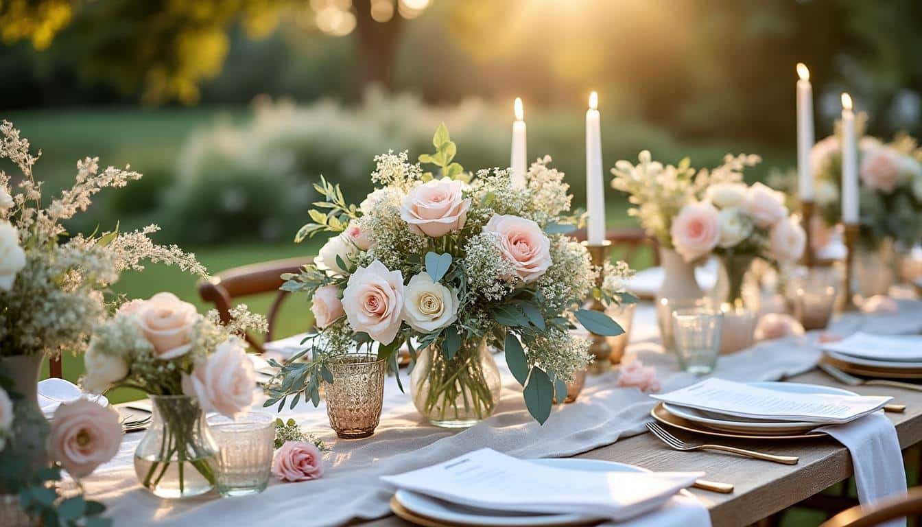 Illustration: Comment choisir les fleurs pour la décoration de table de mariage ?