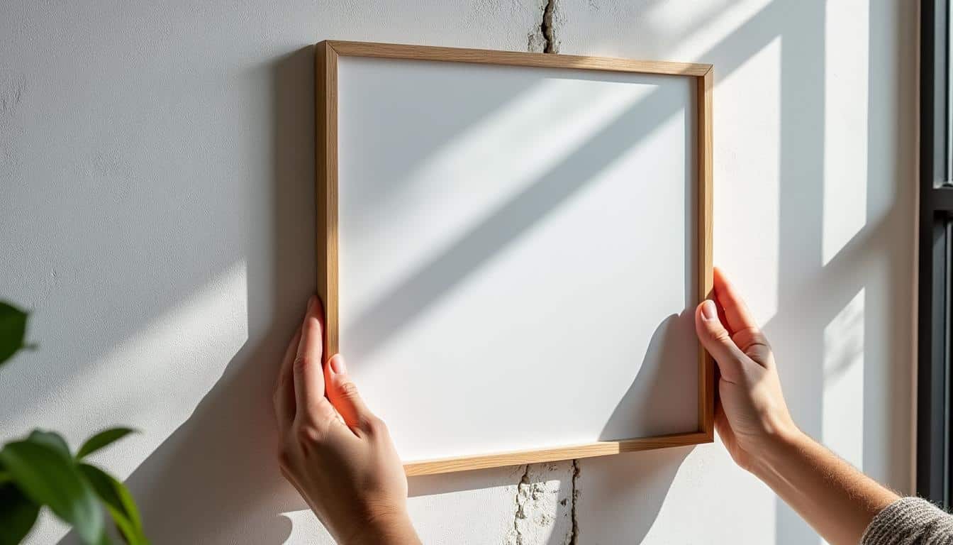 Installer un cadre flottant sur un mur fissuré : astuces et conseils