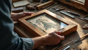 Protéger une œuvre en papier fragile dans un cadre flottant