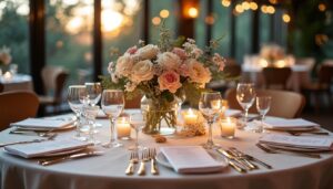 Centre de table ronde mariage : idées pour une déco élégante et conviviale