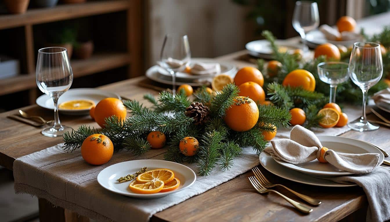 Déco de table de Noël à fabriquer : idées naturelles et faciles
