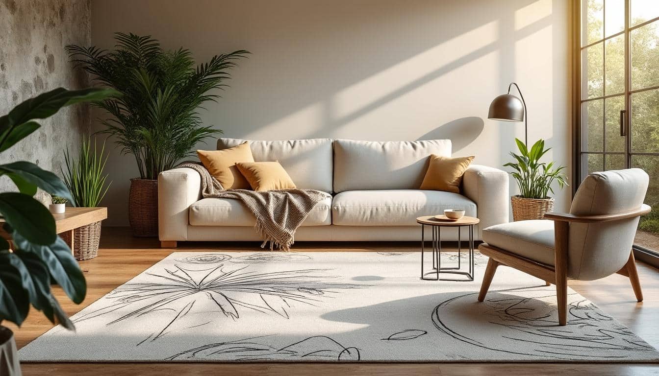 Illustration - Tapis damier : l’audace graphique qui séduit cette année