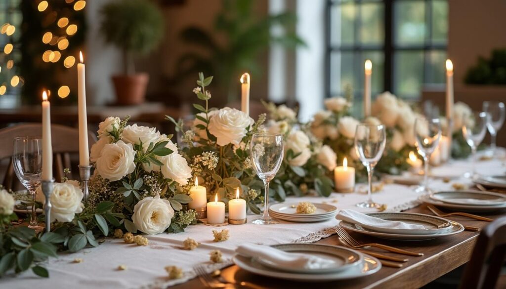 Fleurs de la table des mariés : conseils pour une déco élégante