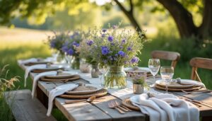 Déco de table champêtre à faire soi-même : idées simples et naturelles