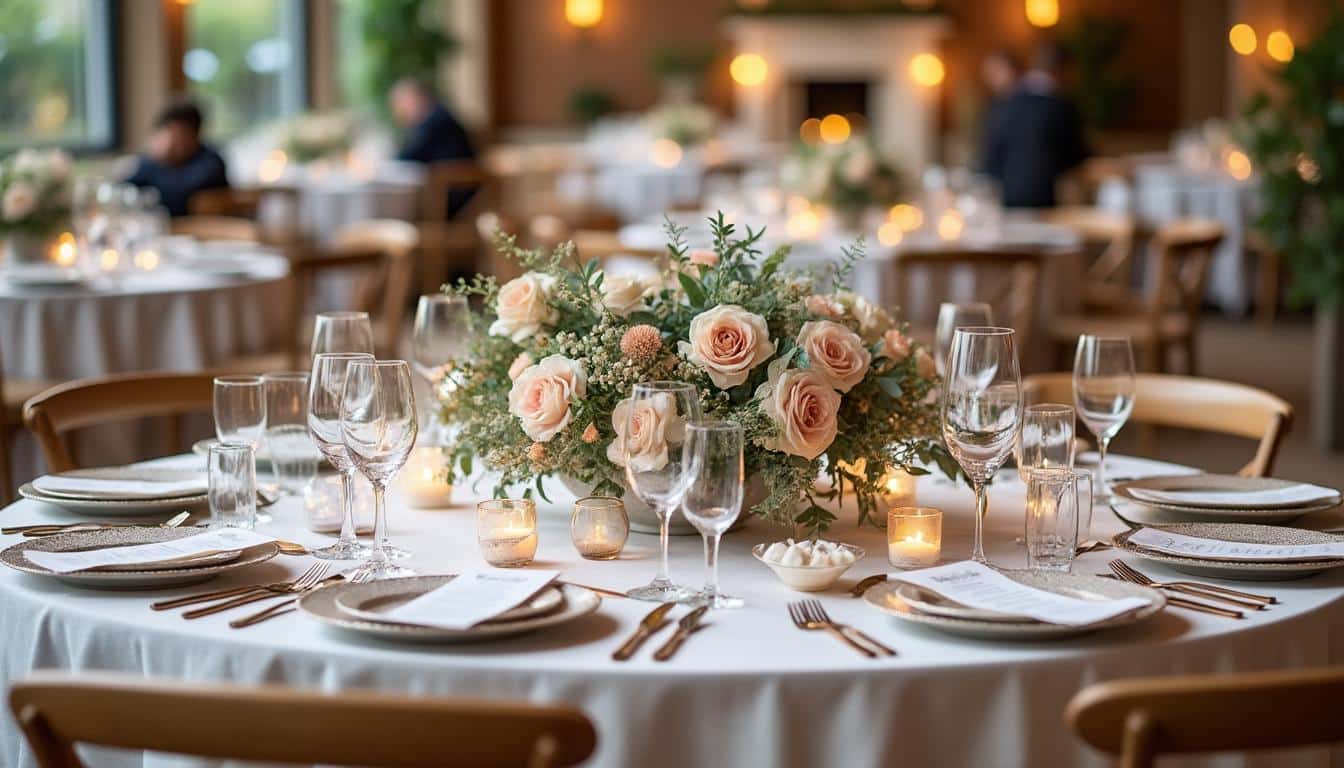Illustration: Pourquoi privilégier une décoration de table ronde pour un mariage romantique ?