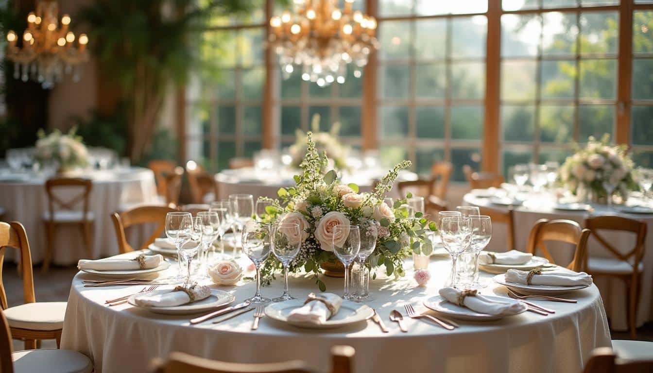 Déco de la table ronde pour mariage romantique : idées et conseils