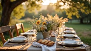 Décoration de table champêtre : astuces pour un style naturel et élégant