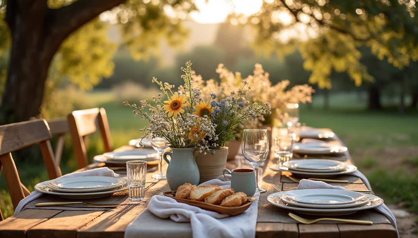 Décoration de table champêtre : astuces pour un style naturel et élégant