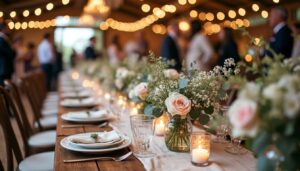 Fleurs pour la table de mariage : guide pour une déco élégante