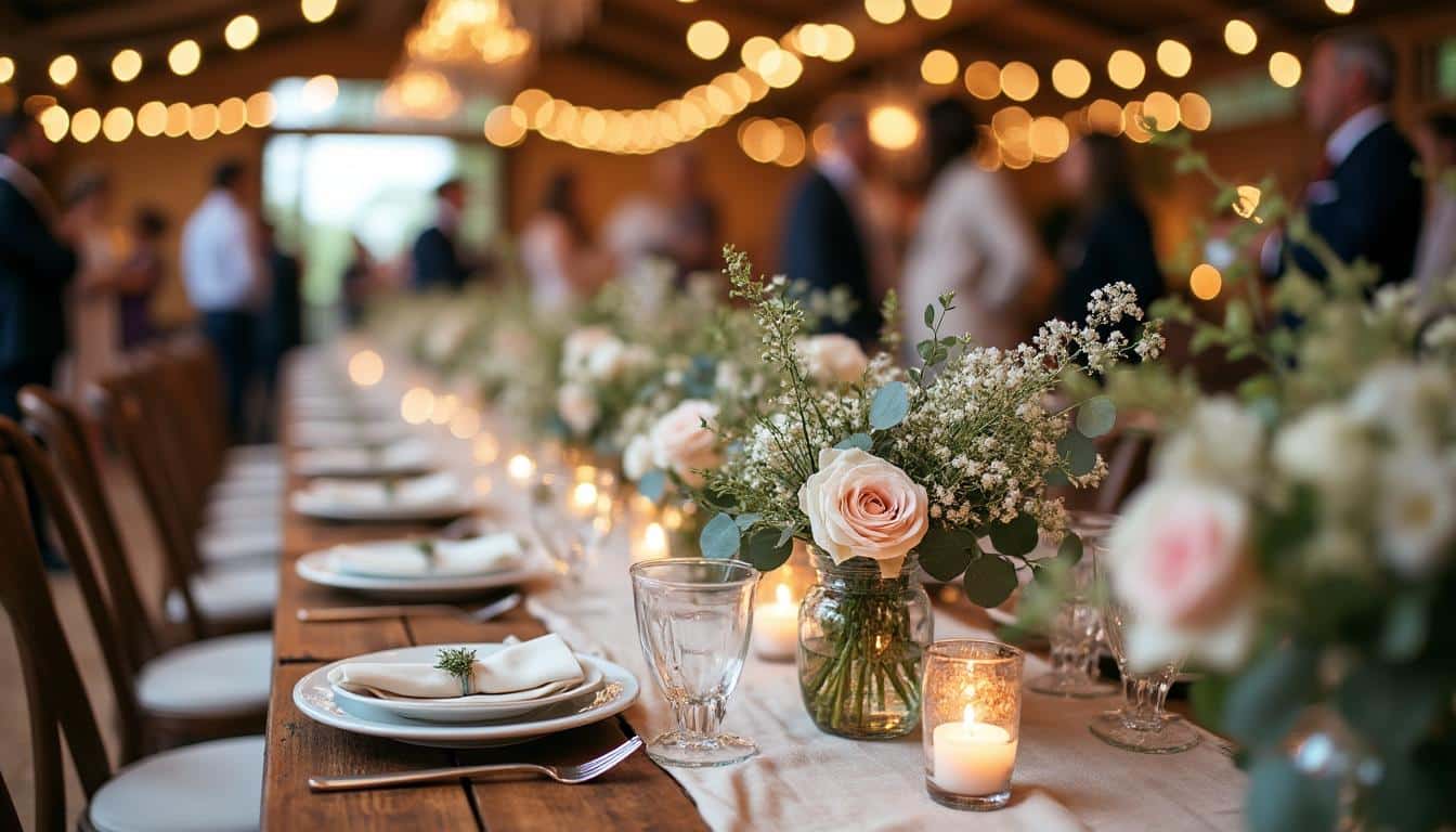 Fleurs pour la table de mariage : guide pour une déco élégante