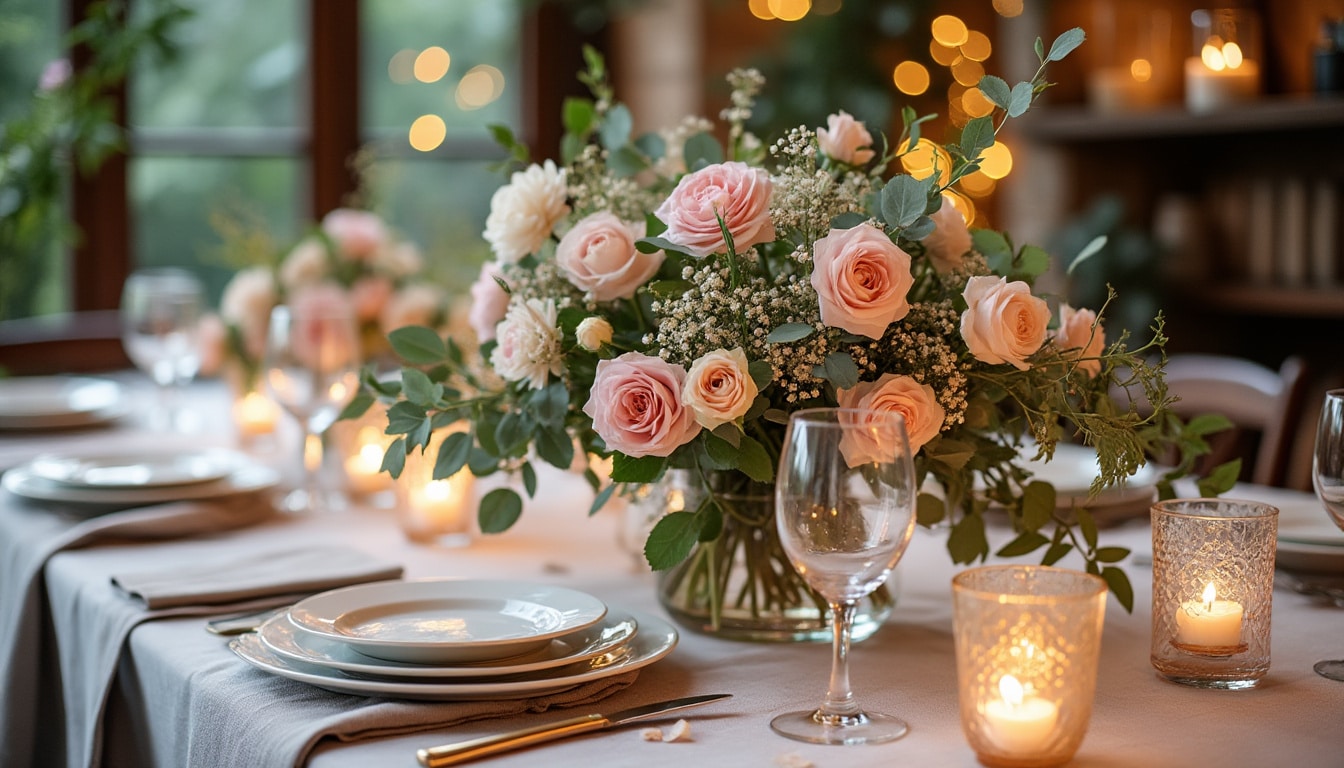 Centre de table mariage en fleur : idées et conseils déco élégants
