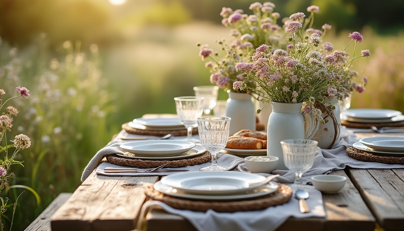 Illustration: Comprendre le charme et l’essence d’une décoration champêtre pour la table