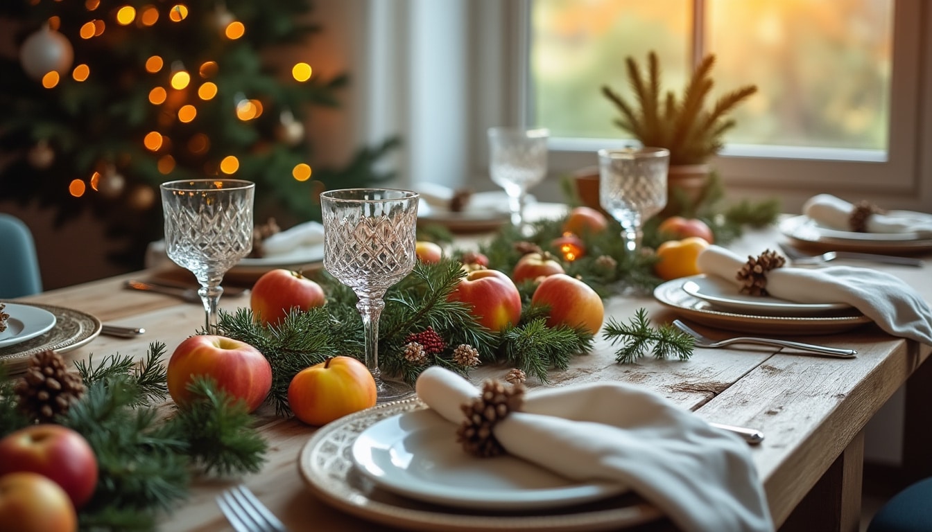 Illustration: Pourquoi opter pour une décoration de table de Noël économique et DIY ?
