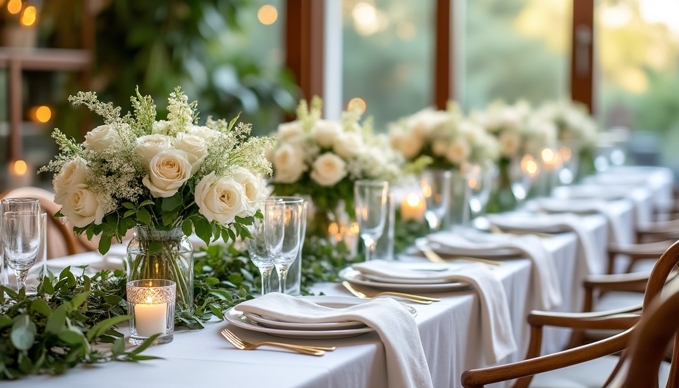 Illustration: Comprendre le rôle essentiel des fleurs dans l’embellissement des tables de mariage