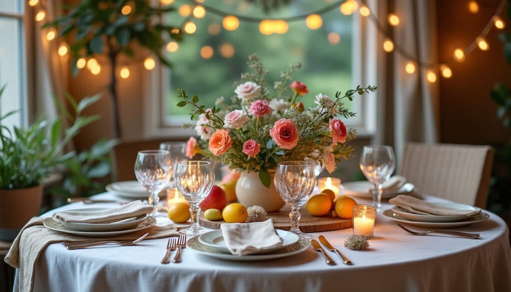 Décorer une table ronde : astuces pour une ambiance conviviale