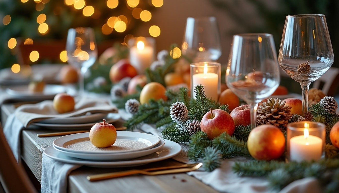 Idée de déco de table de Noël à faire soi-même pour une ambiance unique