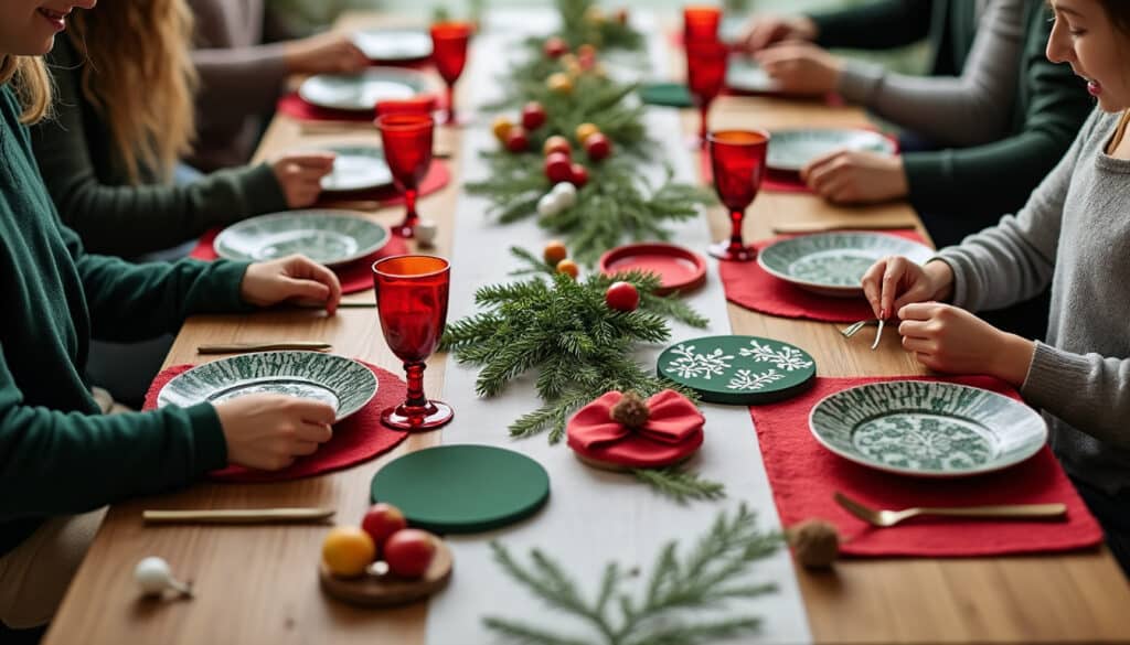 Set de table de Noël à faire soi-même : guide créatif et facile