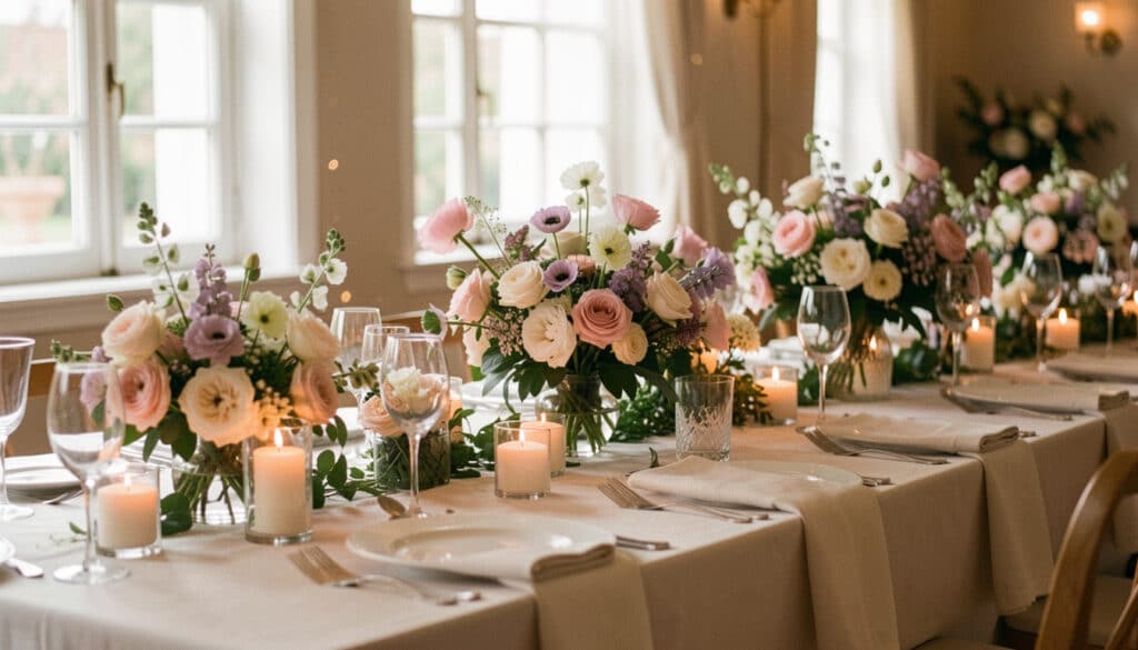 Décoration florale de table de mariage : idées et style