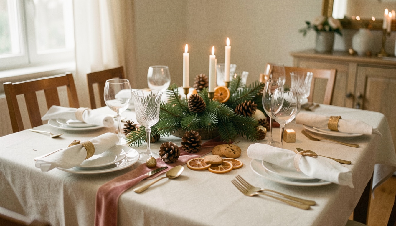Idées de décoration de table de Noël élégante
