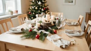 Décoration de table de Noël à faire soi-même facilement