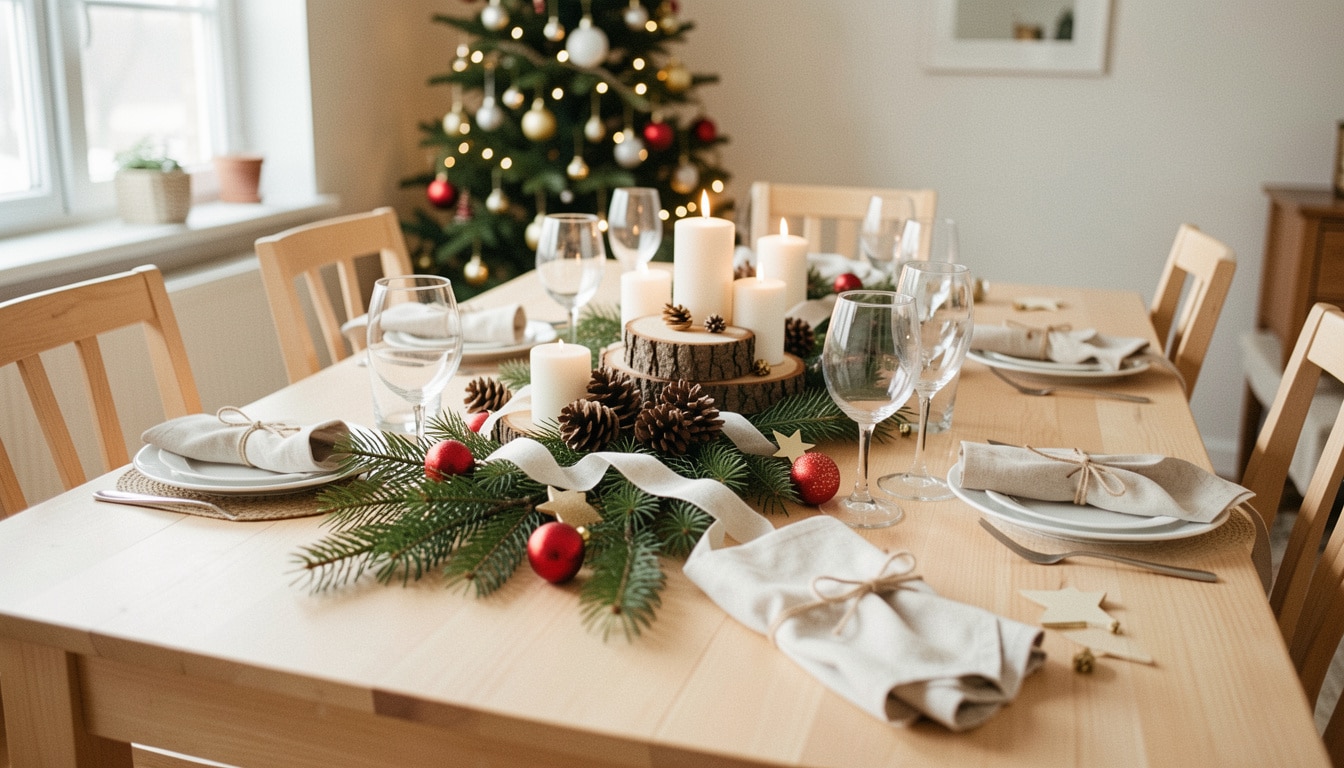 Décoration de table de Noël à faire soi-même facilement