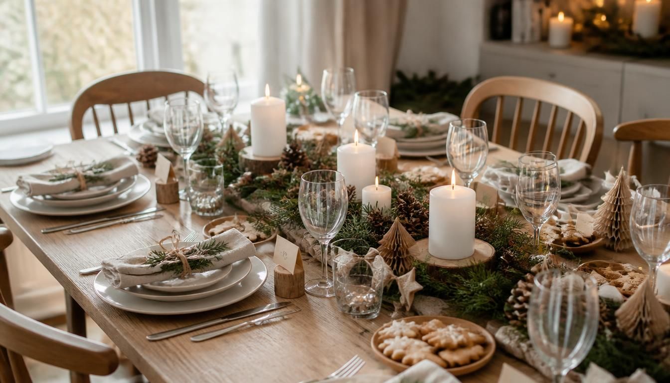 Décoration de table de Noël à faire soi-même