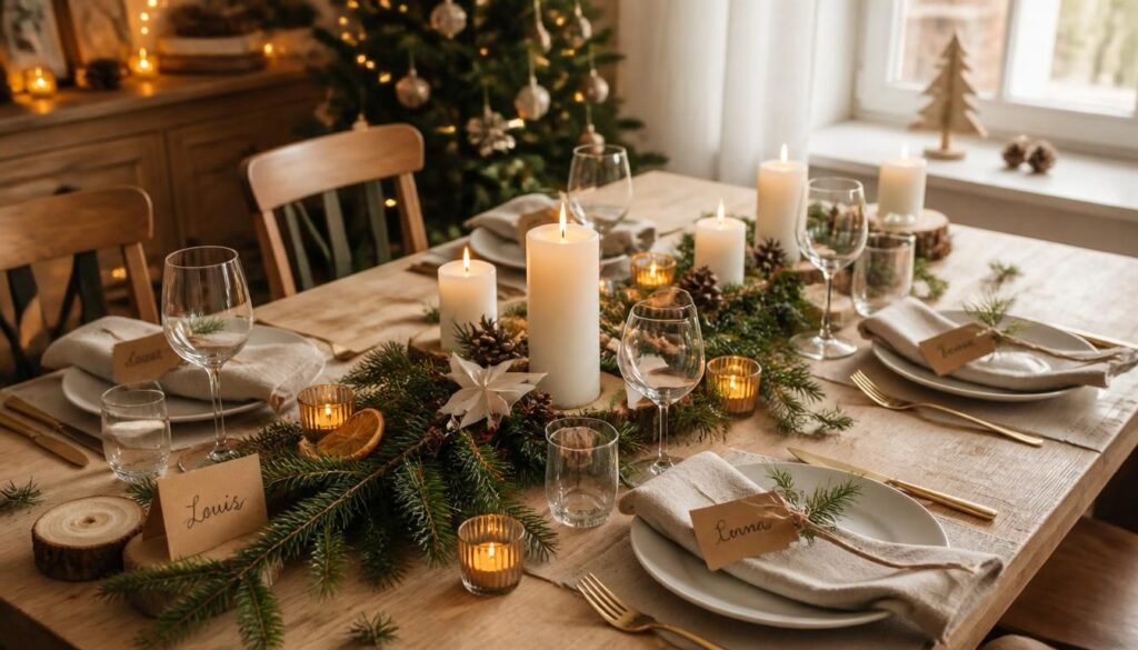 Déco de table de Noël à faire soi-même avec goût
