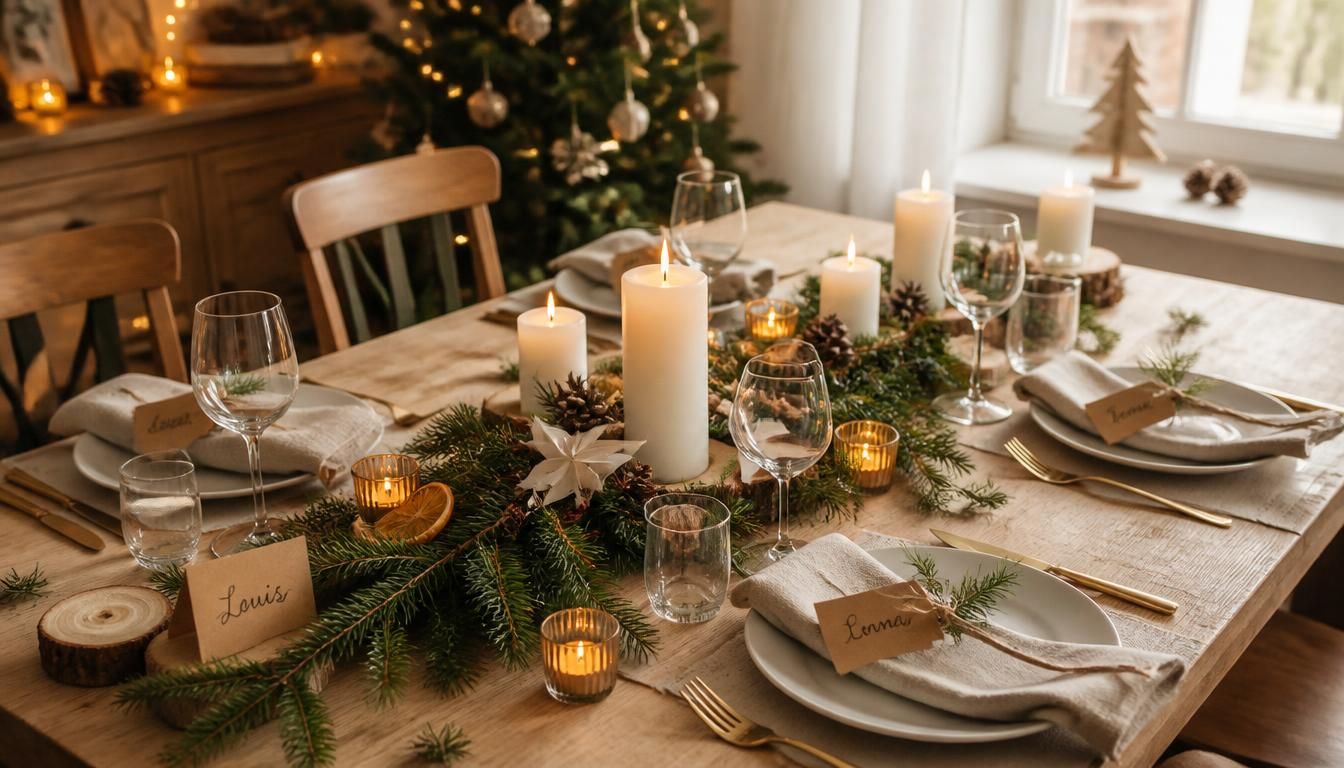 Déco de table de Noël à faire soi-même avec goût